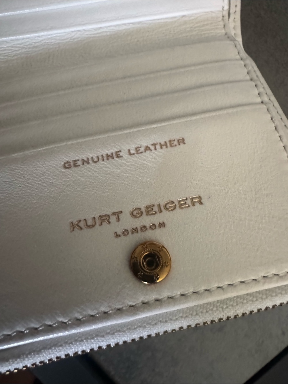 Kurt Geiger Quilted Leather Bifold - Double Zip wallet NIB - Picture 4 of 8